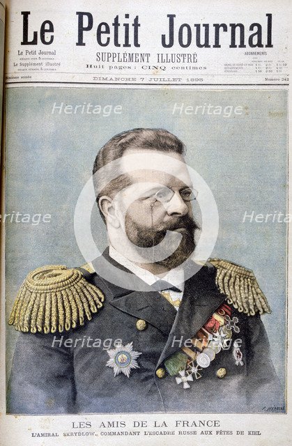 Admiral Nikolai Skrydlov, Russian naval officer, 1895. Creator: F Meaulle.
