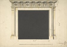 Design for a Chimneypiece with a Classical Cornice, for Ampthill Park, Bedfordshire..., ca. 1769. Creator: William Chambers.