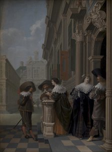 Conversation outside a Palace, 1636. Creator: Dirck van Delen.