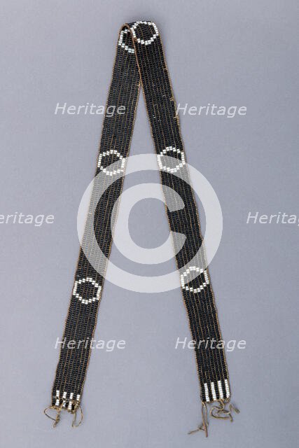 Shoulder Belt for a Powder Horn, European or Native American, probably early 19th century. Creator: Unknown.