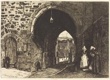 The gate of St Malo in Dinan (La Porte de St Malo à Dinan), 1871. Creator: Francois Bonvin.