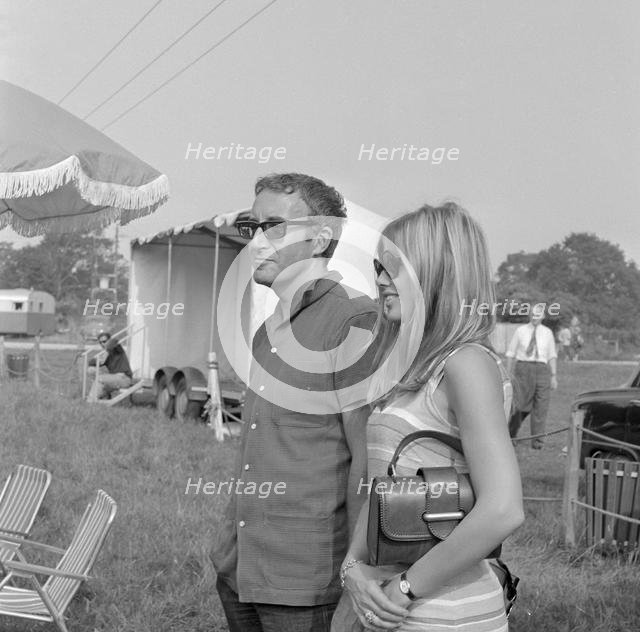 Lord Montagu with Peter Sellers and Britt Ekland at Beaulieu 1966. Creator: Unknown.