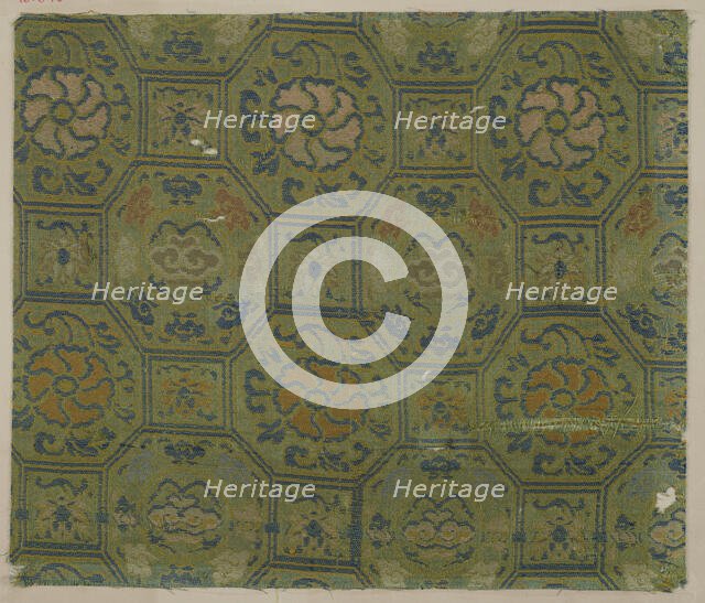 Brocade, silk. A sample, Edo period, 1615-1868. Creator: Unknown.