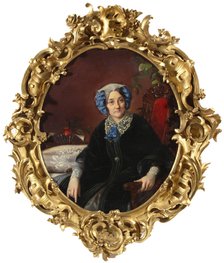 Portrait of Princess Isabella Adamovna Gagarina (1800-1886), nee Countess Walewska, 1850s. Artist: Zaryanko, Sergei Konstantinovich (1818-1870)