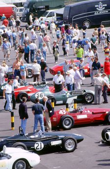 1996 Coys historic festival.Cars in the paddock. Artist: Unknown.