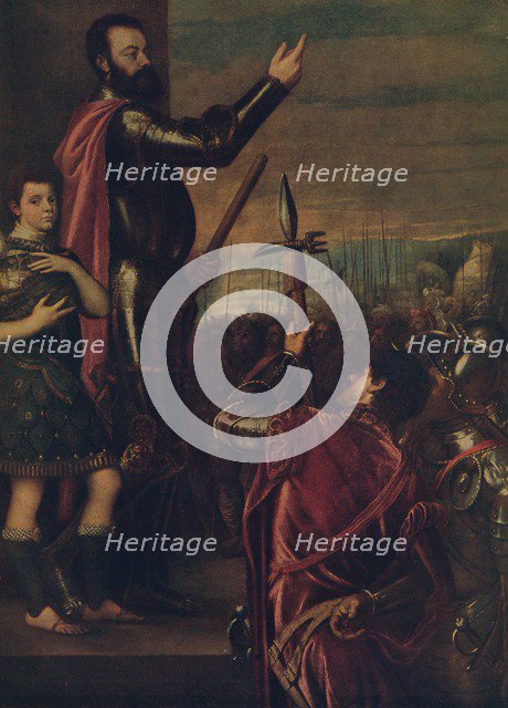 'Speech of the Marquis del Vasto', c1540, (c1934). Artist: Titian.