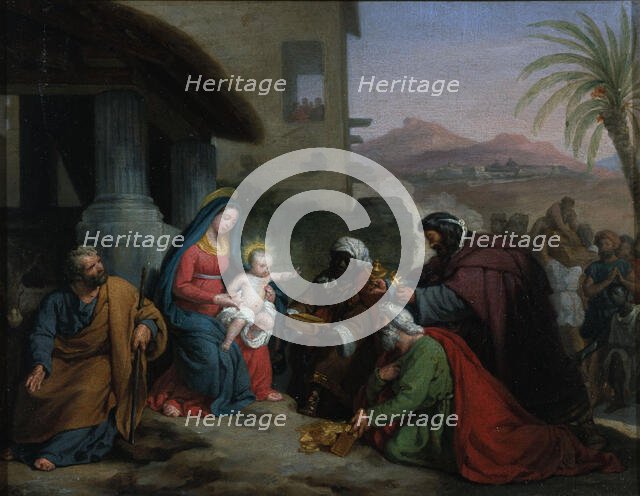 Esquisse pour l'église Notre-Dame-de-Lorette : L'Adoration des mages, c.1833. Creator: Jean-Pierre Granger.