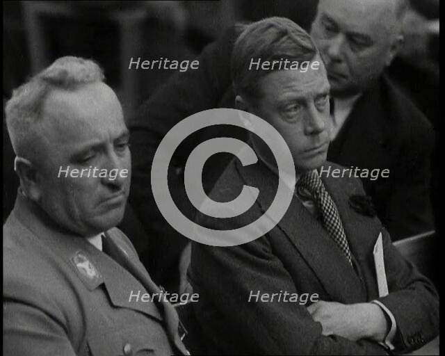 Edward, His Royal Highness the Duke of Windsor Watching an  Orchestra, 1937. Creator: British Pathe Ltd.