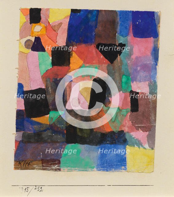 Small landscape, mainly with color squares, 1915. Creator: Klee, Paul (1879-1940).