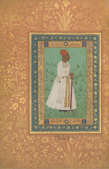 Portrait of Jadun Rai Deccani, Folio from the Shah Jahan Album, recto: ca. 1622; verso: ca. 1530-50. Creators: Hashim, Mir 'Ali Haravi.