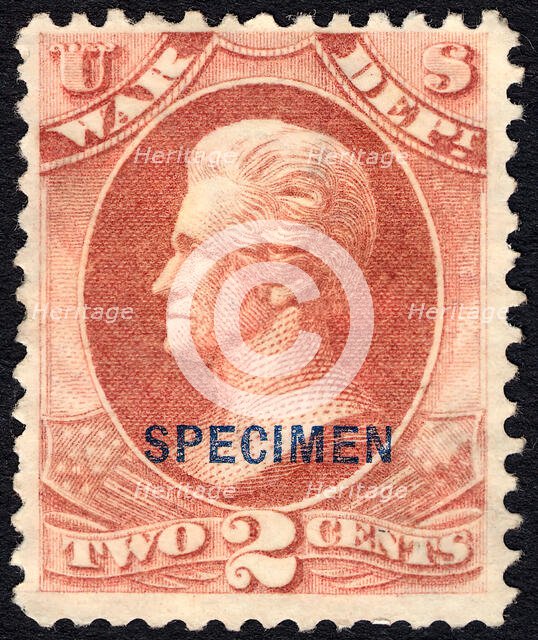 2c Andrew Jackson War Department special printing single, 1875. Creator: Unknown.