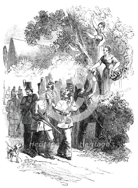 The War in Schleswig - Schleswig-Holstein Chasseurs on the March, 1850. Creator: Unknown.