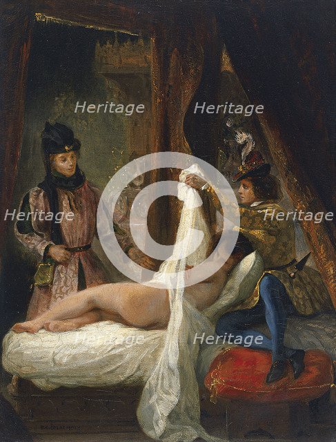 The Duke of Orléans showing his Lover, c. 1826. Artist: Delacroix, Eugène (1798-1863)