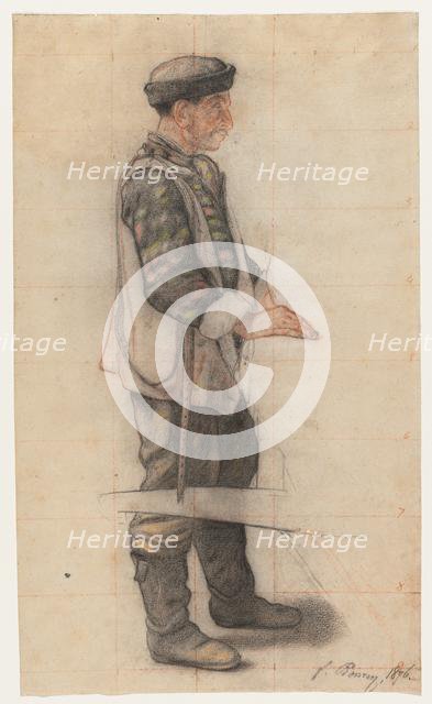 The Stretcher Bearer (Study for "Le Couvreur tombé"), 1876. Creator: François Bonvin (French, 1817-1887).