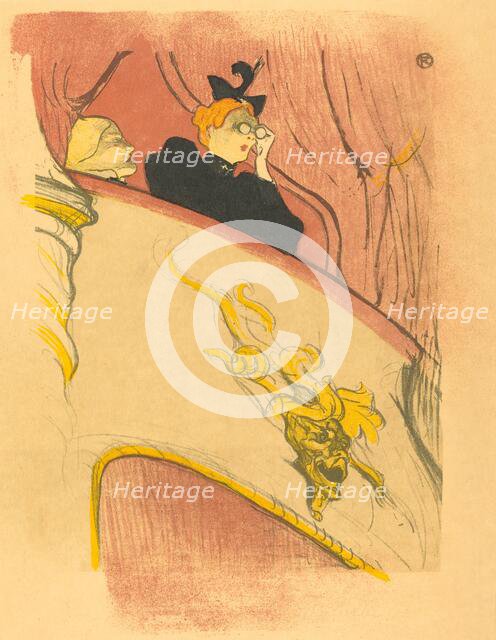 Loge with the Gilt Mask (La loge au mascaron doré), 1893. Creator: Henri de Toulouse-Lautrec.