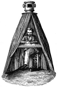 Camera obscura, 1855. Artist: Anon