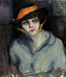 Woman Wearing a Hat, 1914. Creator: Jalmari Ruokokoski.