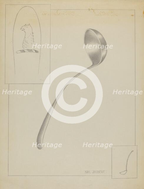 Silver Ladle, c. 1936. Creator: Karl Joubert.