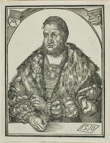 Elector Frederick III of Saxony, from Speculum intellectuale felicitatis humane, 1510. Creator: Wolf Traut.