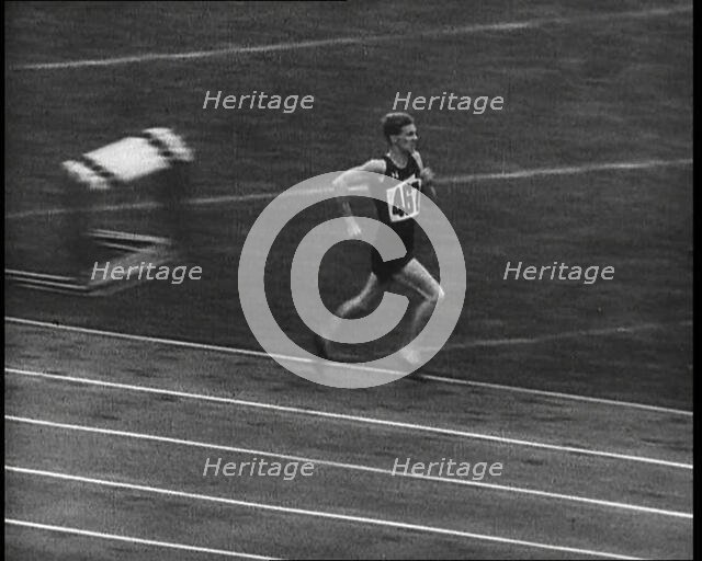 Jack Lovelock Winning the 1500 Metre Run, 1936. Creator: British Pathe Ltd.