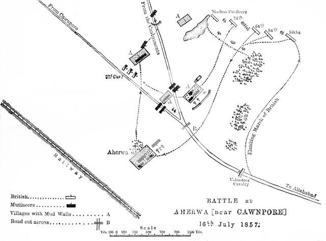 'Plan of the Battle of Bithoor', c1891. Creator: James Grant.