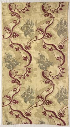 Length of Brocaded Silk, 1700s. Creator: Unknown.