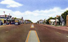 Highway US 66 through Tucumcari, New Mexico, USA, 1952. Artist: Unknown