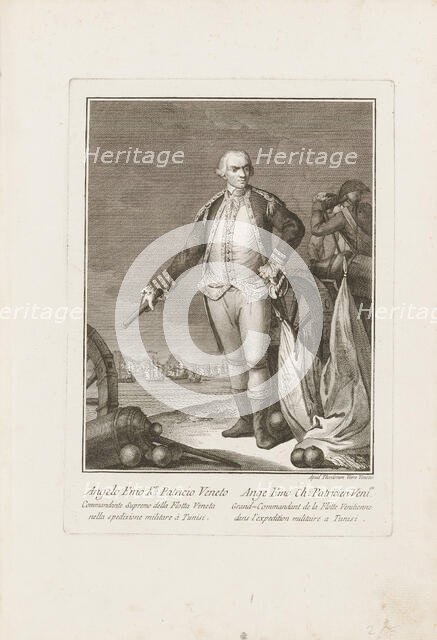 Portrait of the Venetian admiral Angelo Emo (1731-1792), 1783. Creator: Viero, Teodoro (1740-1819).