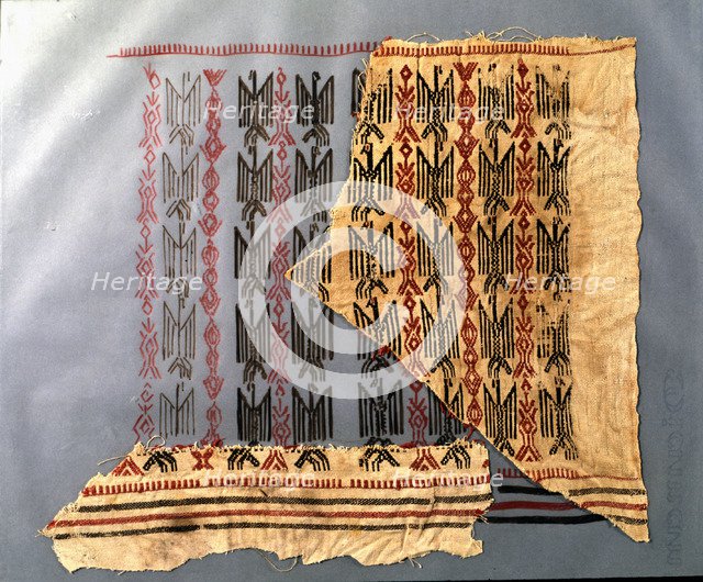  'Piece of tissue', made in silk and linen, with eagles drawn, made with a smooth pedal loom, His…