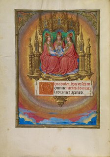 The Holy Trinity Enthroned; Spinola Hours, about 1510-1520. Creator: Master of James IV of Scotland.