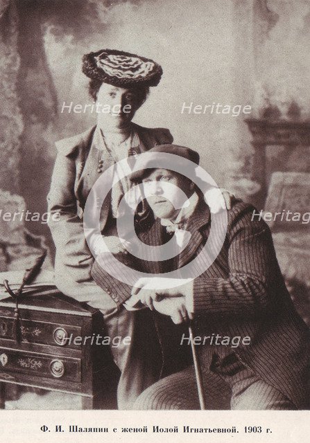 Feodor Chaliapin with his wife Iola, 1903.