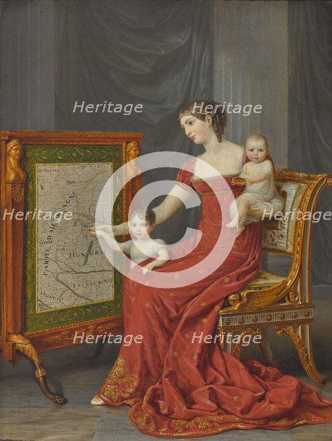 Princess Augusta, Madame de Beauharnais (1788-1851), Duchess of Leuchtenberg, with her Daughters Jos