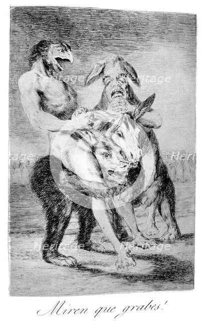 'Look how solemn they are!', 1799. Artist: Francisco Goya