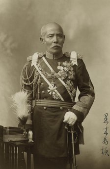 General Baron T. Kuroki, three-quarter length portrait, in uniform, facing front graphic /, c1907. Creator: Maruki Riyo.