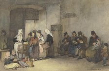 Feeding the poor, 1872. Creator: Rudolph Hirth.