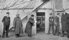 'France et Russie; Dans la mer du Nord. MM. Viviani et Albert Thomas, a bord du "Roxburgh"..., c1916 Creator: Unknown.