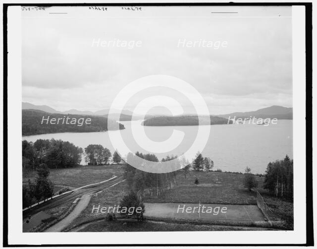 Lower Saranac Lake from the Algonquin, Adirondack Mountains, c1902. Creator: William H. Jackson.