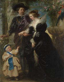 Rubens, His Wife Helena Fourment (1614-1673), and Their Son Frans (1633-1678), ca. 1635. Creator: Peter Paul Rubens.