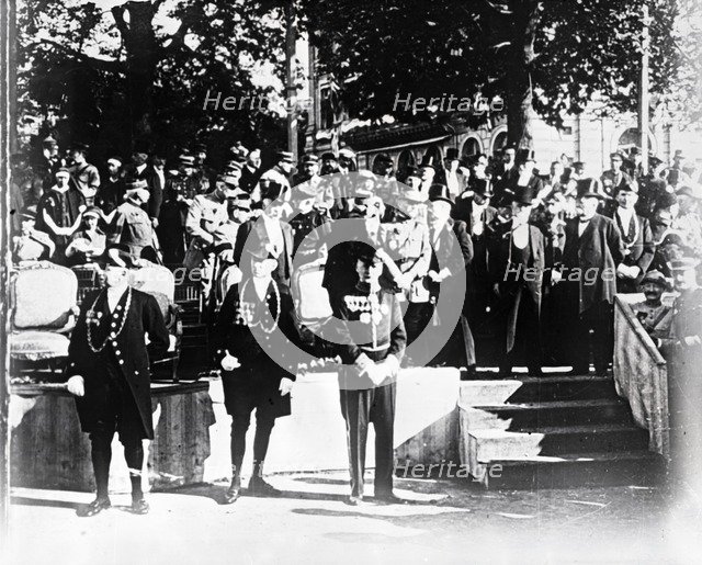Ceremony with dignitaries and officials, c1914-c1918. Artist: Unknown.