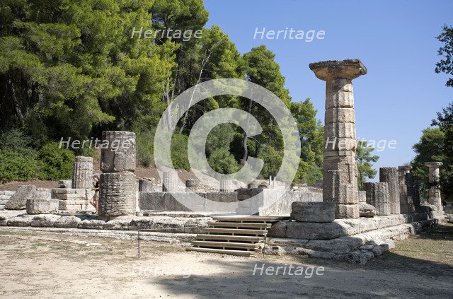 The Temple of Hera at Olympia, Greece. Artist: Samuel Magal