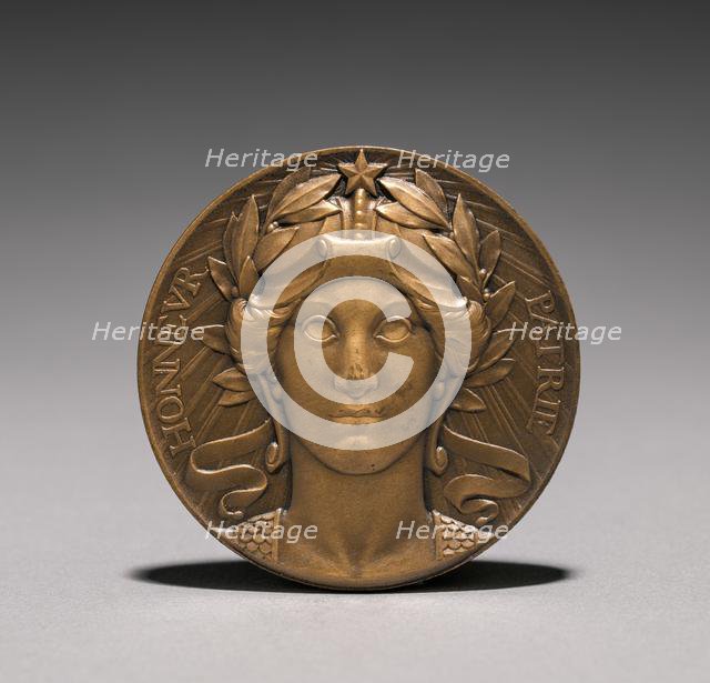 Medal (obverse), 1914-1916. Creator: Auguste Dujardin (French, 1847-1918).