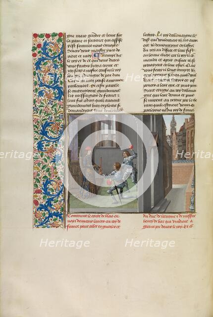 The Count de Blois Sending an Army to Support the King of France, c1370s, about 1480-1483. Creator: Master of the Getty Froissart.