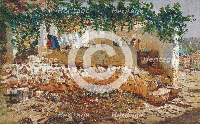 Washerwomen. Artist: Muñoz Degraín, Antonio (1840-1924)