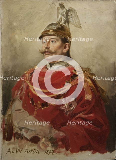 Portrait of German Emperor Wilhelm II (1859-1941), King of Prussia.
