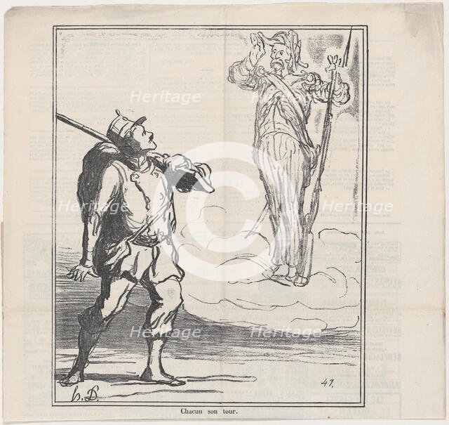 Chacun son tour, c1851. Creator: Honore Daumier.