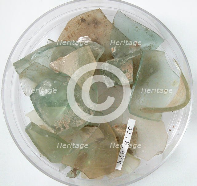 Glass Fragments, Coptic, 4th century. Creator: Unknown.