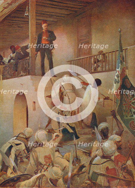 'The Death of General Gordon, Khartoum, 26 January 1885', 1893 (1906). Creator: Unknown.