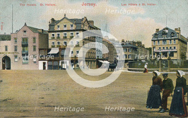 Hotels in St Helier, Jersey, c1907. Artist: Unknown.