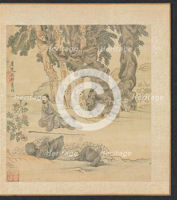 Paintings after Ancient Masters: Portrait of Zhongqing in a Landscape, 1598-1652. Creator: Chen Hongshou (Chinese, 1598/99-1652).