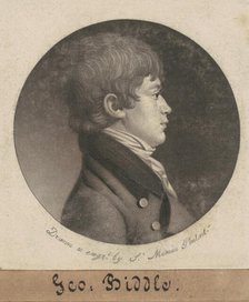 George Washington Biddle, 1801. Creator: Charles Balthazar Julien Févret de Saint-Mémin.